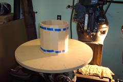 Test of the column sitting on the base